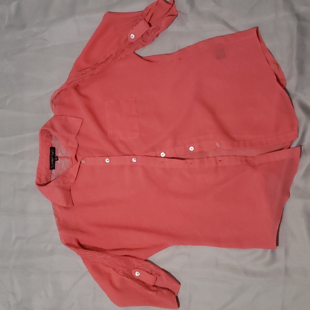 Coral blouse